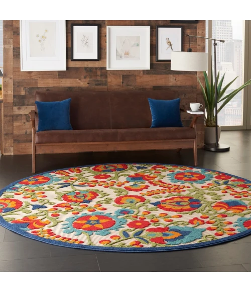 Nourison Aloha Round Area Rug ALH17-Multicolor
