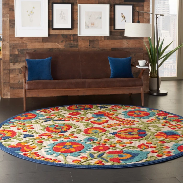 Nourison Aloha Round Area Rug ALH17-Multicolor