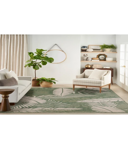 Nourison Garden Oasis Green Ivory GOA02 8 ft. X 10 ft. Rectangle Rug