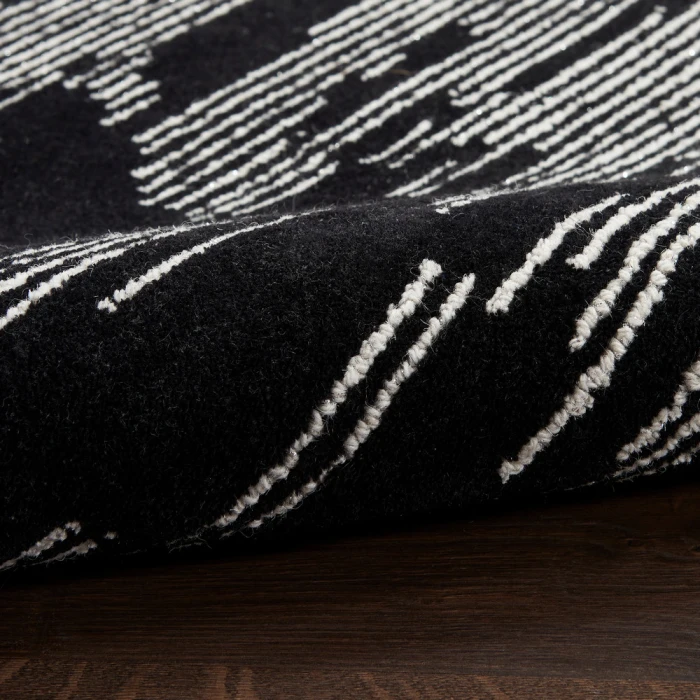 Michael Amini Ma30 Star Area Rug SMR02 Black Ivory