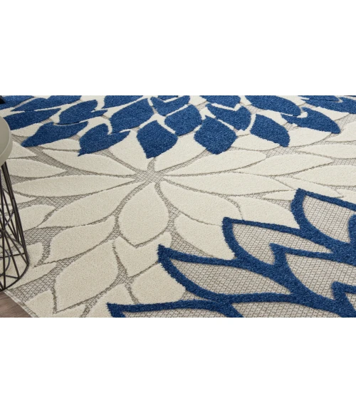 Nourison Aloha Ivory Navy ALH05 9 ft. X 12 ft. Rectangle Rug