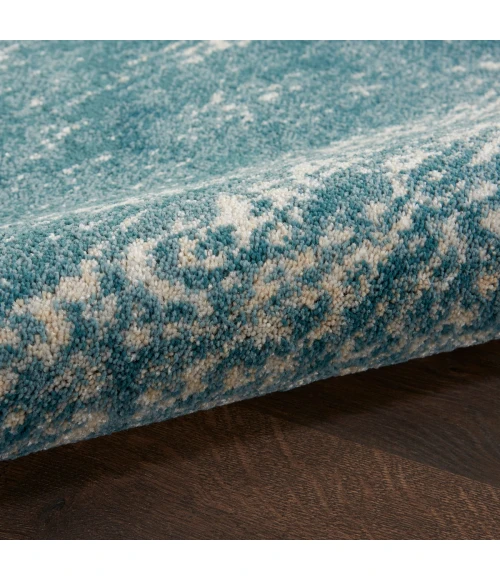 Nourison Maxell Area Rug MAE06 Ivory/Teal 2'2" x 7'6"