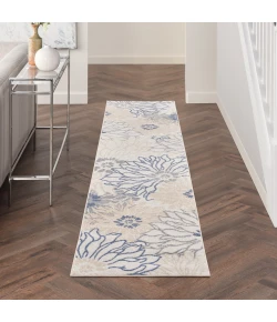 Nourison Home Passion PSN17 Ivory Grey Blue 2 ft. 2 in. X 10 ft. Area Rug