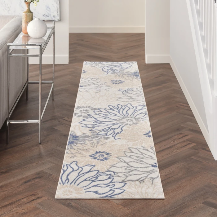 Nourison Passion Area Rug PSN17 Ivory Grey Blue