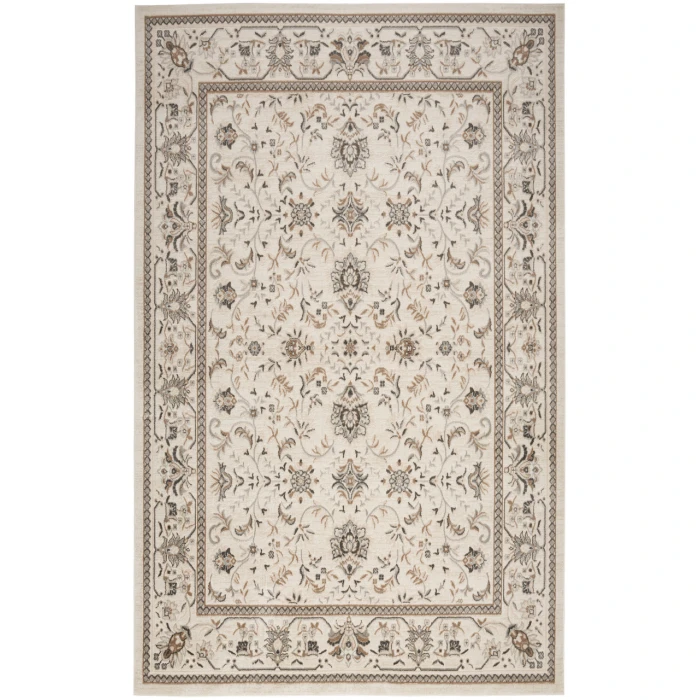 Nourison Serenity Home Ivory Mocha SRH02 9 ft. X 12 ft. Rectangle Rug