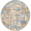 Calvin Klein CK950 Rush CK951 Blue Beige 4 ft. Round Area Rug
