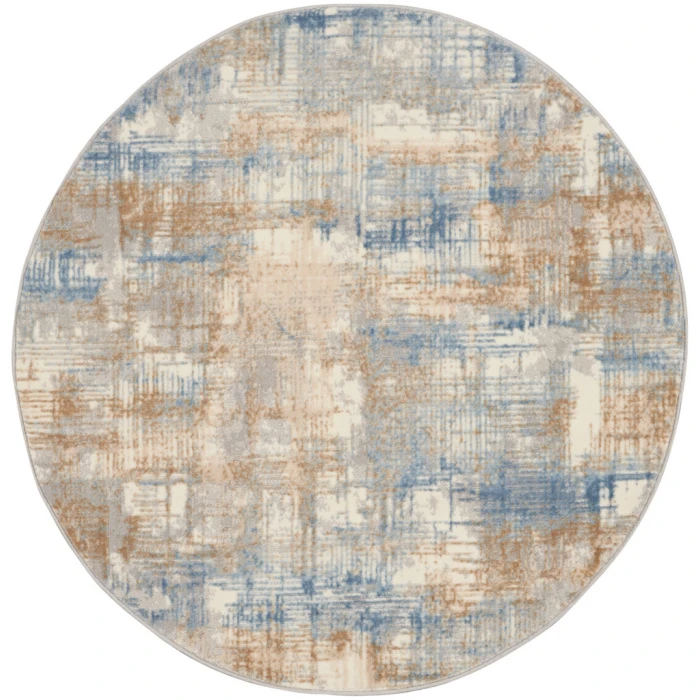 Calvin Klein Rush Area Rug CK951 Blue/Beige