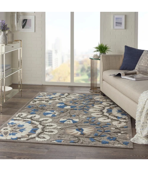Nourison Aloha Area Rug ALH20 Grey/Multi 5'3" x 7'5"