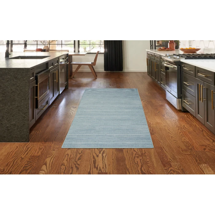 Nourison Washable Essentials Aqua WAE01 2 ft. 2 in. X 8 ft. Rectangle Rug