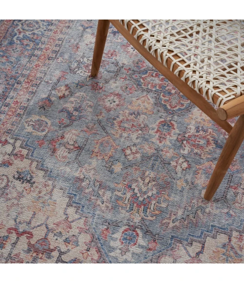 Nicole Curtis Machine Washable Series 1 Area Rug SR104 Blue/Multi