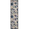 Nourison Home Aloha ALH17 Natural Blue 2 ft. 3 in. X 8 ft. Area Rug