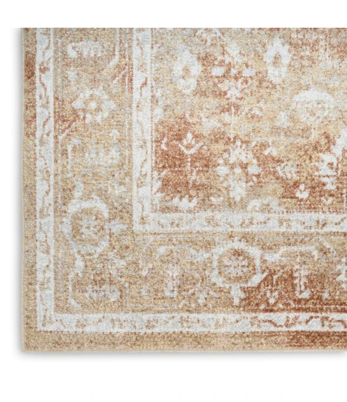 Nourison Astra Machine Washable Rust Multicolor ASW11 9 ft. X 12 ft. Rect. Rug