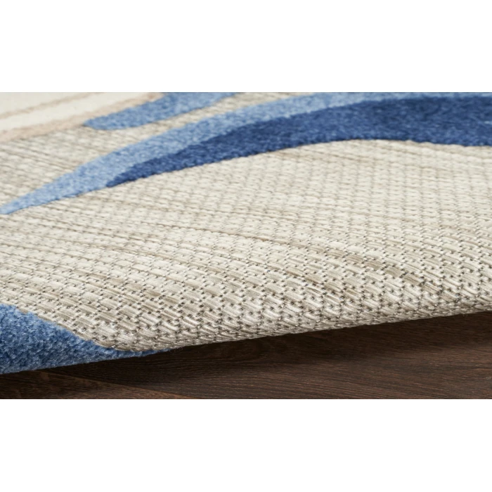 Nourison Aloha Blue Grey ALH33 5 ft. 3 in. Round Rug