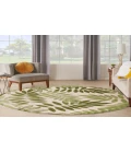 Nourison Aloha Ivory Green ALH18 5 ft. 3 in. Round Rug
