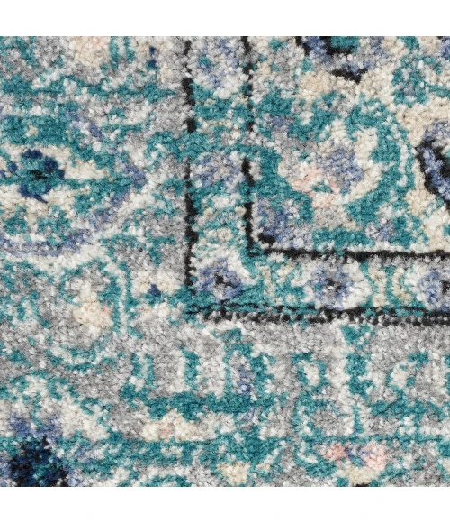 Nourison Passion Area Rug PSN03 Turquoise Grey