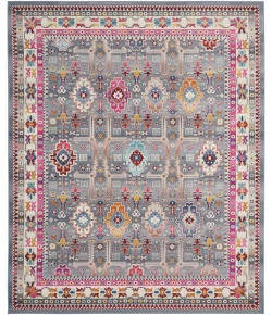 Nourison Home Vintage Kashan VKA05 Grey/Multi 7 ft. 10 in. X 9 ft. 10 in. Area Rug