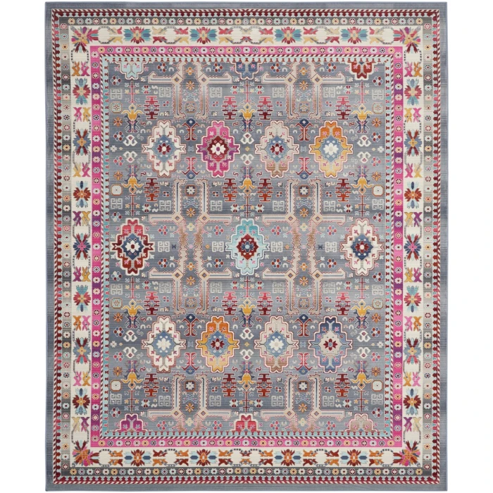 Nourison Vintage Kashan Area Rug VKA05-Grey/Multi