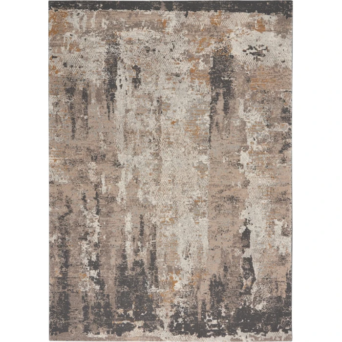 Nourison Tangra Cream Grey TNR05 4 ft. X 6 ft. Rect. Rug