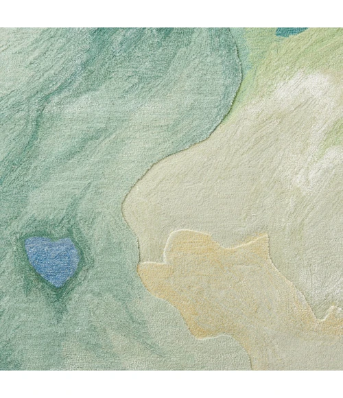 Nourison Prismatic Area Rug PRS16 Seafoam 7'9" x 9'9"