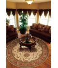 Nourison Home Living Treasures Cream / Ivory LI04 5ft.10in. x Round Round Rug