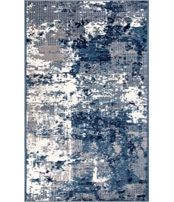 Nourison Home Grafix GRF38 Navy Blue 2 ft. 3 in. X 7 ft. 6 in. Area Rug