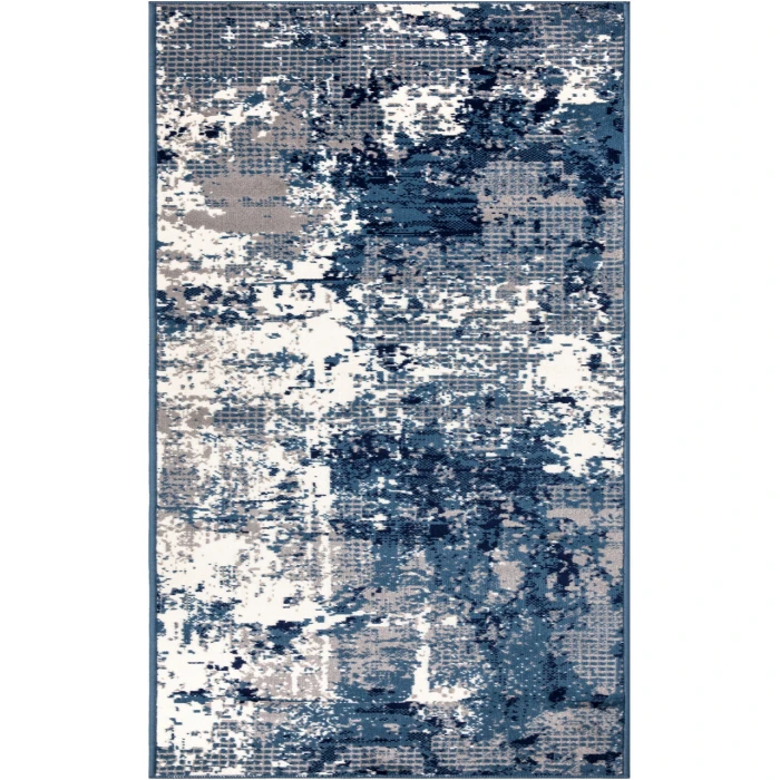 Nourison Grafix Navy Blue GRF38 2 ft. 3 in. X 7 ft. 6 in. Rectangle Rug
