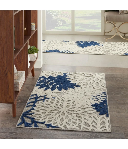 Nourison Aloha Area Rug ALH05-Ivory/Navy