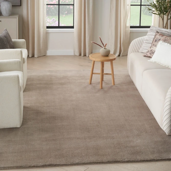 Nourison Plush Cloud Taupe PLC01 8 ft. X 10 ft. Rect. Rug