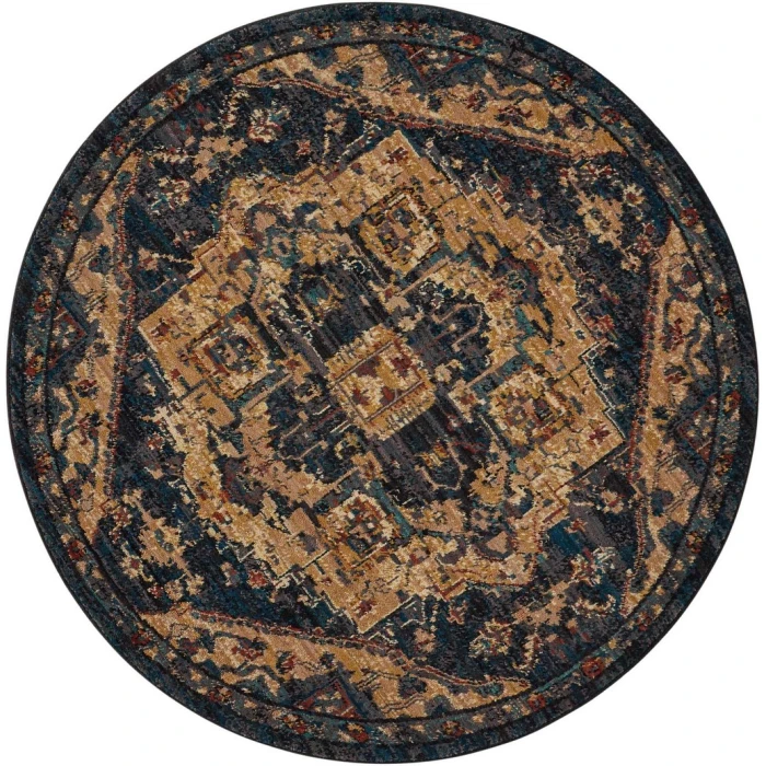 Nourison 2020 Round Area Rug NR206-Midnight