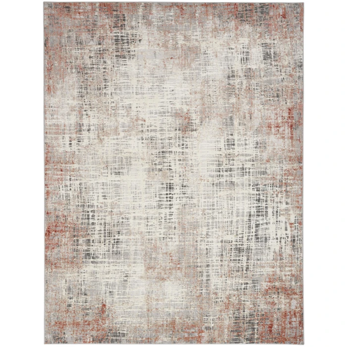 Calvin Klein Infinity Area Rug IFN01 Rust Multicolor