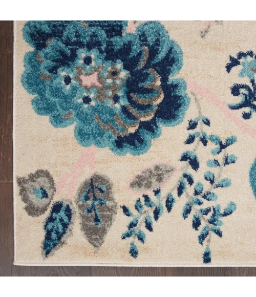 Nourison Tranquil Area Rug TRA02-Ivory/Light Blue