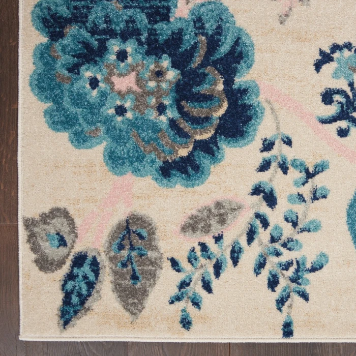 Nourison Tranquil Area Rug TRA02-Ivory/Light Blue