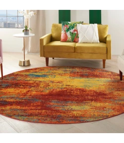 Nourison Home Nourison Essentials NRE06 Flame 8 ft. Round Area Rug