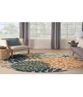 Nourison Aloha Blue Green ALH05 5 ft. 3 in. Round Rug