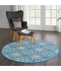 Nourison Jubilant Round Area Rug JUB06-Ivory/Blue