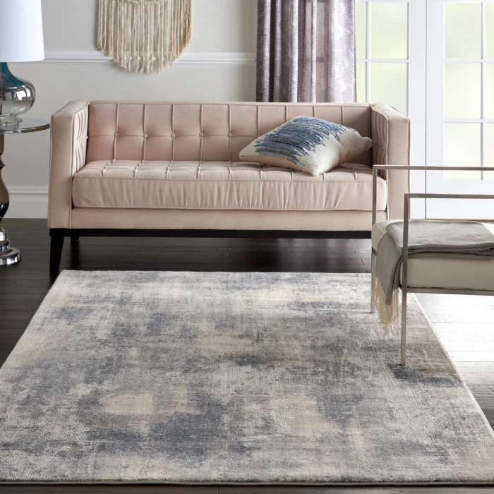 Nourison Rustic Textures Area Rug RUS02-Blue/Ivory