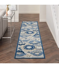 Nourison Home Aloha ALH25 Blue Grey 2 ft. 3 in. X 10 ft. Area Rug