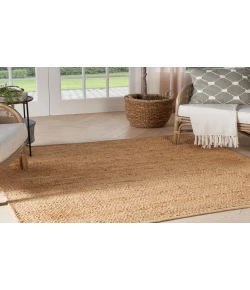 Nourison Home Natural Jute NJT01 Bleached 5 ft. Square Area Rug