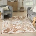 Nourison Astra Machine Washable Copper ASW19 4 ft. X 6 ft. Rect. Rug
