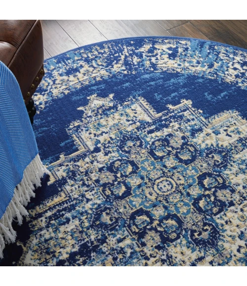 Nourison Grafix Area Rug GRF14-Navy Blue