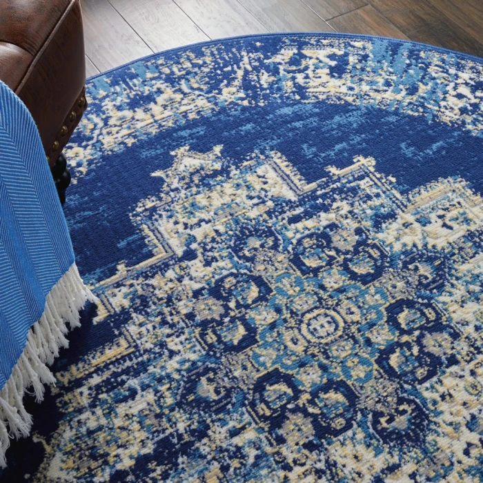 Nourison Grafix Area Rug GRF14-Navy Blue
