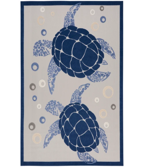 Nourison Aloha Navy Blue ALH27 9 ft. X 12 ft. Rectangle Rug
