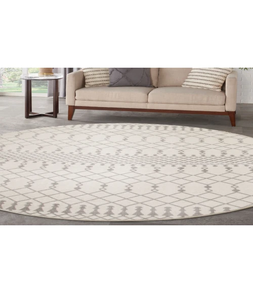 Nourison Astra Machine Washable Ivory ASW10 7 ft. 10 in. Round Rug