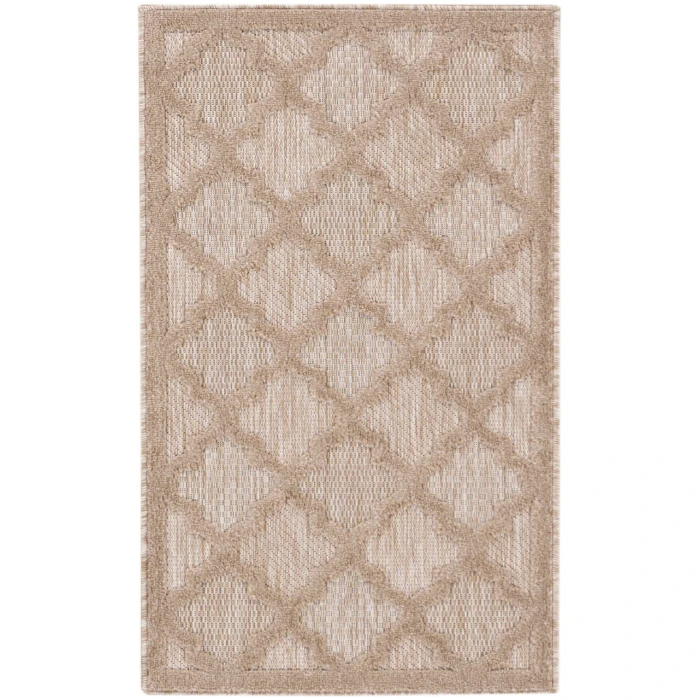 Nourison Easy Care Natural Beige NES01 2 ft. X 4 ft. Rectangle Rug