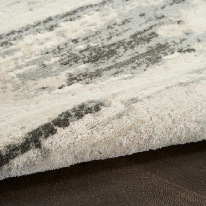 Nourison Serenity Home Grey Multicolor SRH12 7 ft. 10 in. X 9 ft. 10 in. Rect. Rug