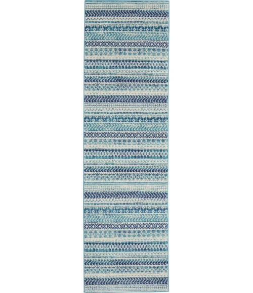 Nourison Passion Area Rug PSN26 Navy Blue 2'2" x 10'