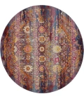 Nourison Vintage Kashan Round Area Rug VKA03-Red/Multicolor