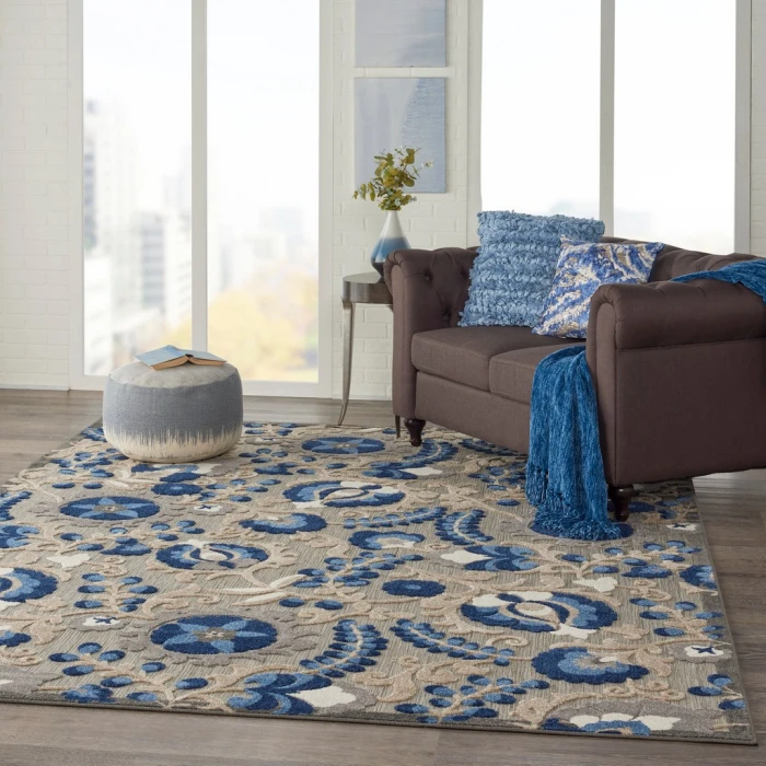 Nourison Aloha Area Rug ALH17-Natural/Blue