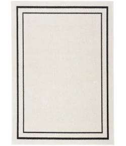 Nourison Home Nourison Essentials NRE02 Ivory/Black 5 ft. X 7 ft. Area Rug