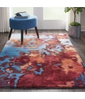 Nourison Prismatic Area Rug PRS13 Blue/Flame 3'9" x 5'9"